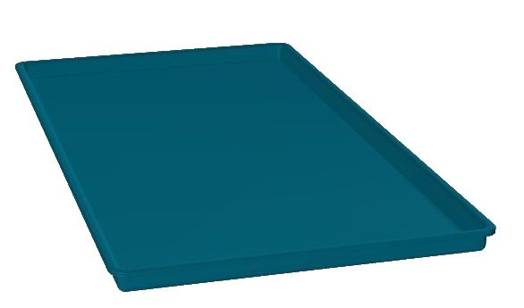 Türkisblaues Extratablett als Zubehör für Magis 360° Container Rollcontainer, Ablage für Büro und Wohnen.